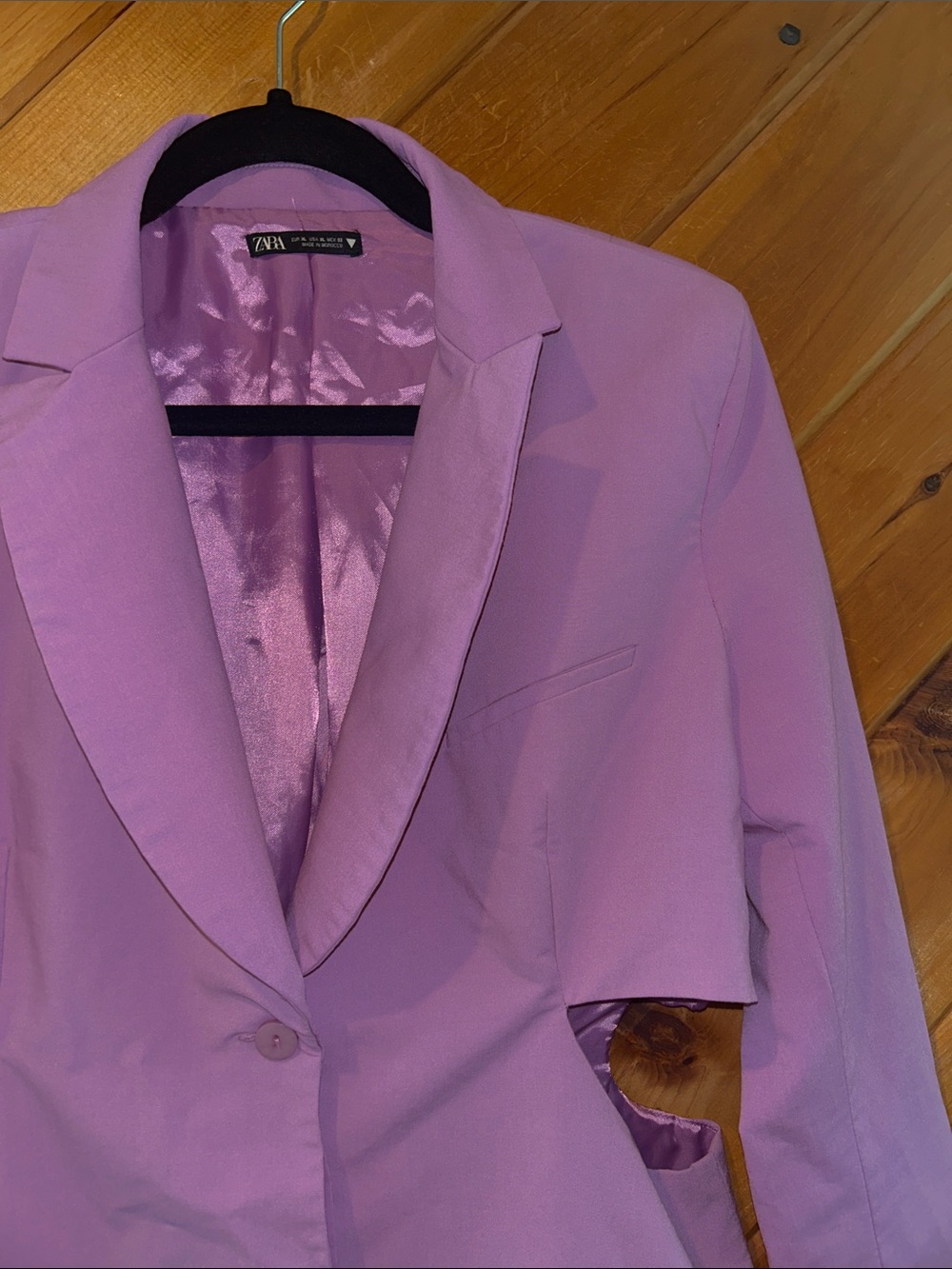 BLOGGER'S FAVE! Zara Cut Out Purple Lilac Blazer Dress - Picture 5 of 7